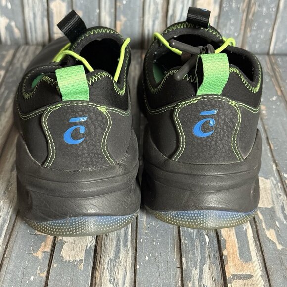 Clove Shoes Womens 7 Black Neon Green Comfort Nursing Work Hospital Sneakers - Picture 4 of 8